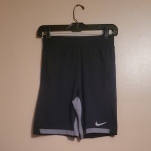 Nike Boys' Black Athletic Shorts with Gray Trim